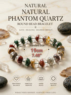 Authentic Scenic Phantom Quartz Bracelet | The "Stone of Nature" | Unique Landscape Mineral Jewelry