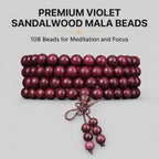 Natural Violet Quartz Eastern Zen Prayer Beads Bracelet (Artisanal Edition)