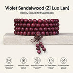 Natural Violet Quartz Eastern Zen Prayer Beads Bracelet (Artisanal Edition)
