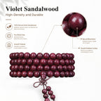 Natural Violet Quartz Eastern Zen Prayer Beads Bracelet (Artisanal Edition)
