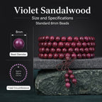 Natural Violet Quartz Eastern Zen Prayer Beads Bracelet (Artisanal Edition)