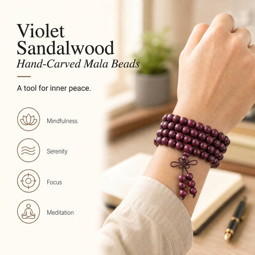 108 Mala Beads 'The Mystic Lavender Veil' | SUBVIBE