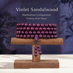 Natural Violet Quartz Eastern Zen Prayer Beads Bracelet (Artisanal Edition)