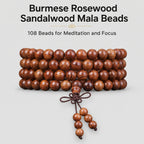 Natural Burmese Rosewood Traditional Chinese Prayer Beads (Scented Artisan Edition)