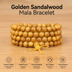 Natural Golden Sandalwood Traditional Chinese Prayer Beads (Amber Bocote Artisan Edition)