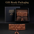 Natural Indonesian Starry Purple Sandalwood Chinese Prayer Beads (Golden Flecks Artisan Edition)