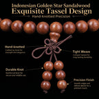 Natural Indonesian Starry Purple Sandalwood Chinese Prayer Beads (Golden Flecks Artisan Edition)