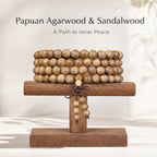 Natural Papua Agarwood Hand-Carved Chinese Prayer Beads (Exotic Oud Meditation Edition)