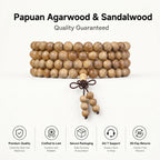 Natural Papua Agarwood Hand-Carved Chinese Prayer Beads (Exotic Oud Meditation Edition)