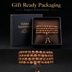 Natural Gold-Thread Ebony 108 Mala Beads Traditional Chinese Prayer Necklace (Artisanal Chanting Edition)