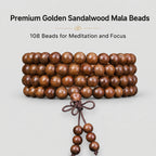 Natural Gold-Thread Ebony 108 Mala Beads Traditional Chinese Prayer Necklace (Artisanal Chanting Edition)