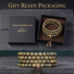 Natural Green Sandalwood Traditional Chinese Prayer Beads (Scented Color-Changing Edition)