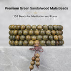 Natural Green Sandalwood Traditional Chinese Prayer Beads (Scented Color-Changing Edition)