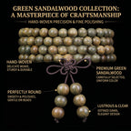 Natural Green Sandalwood Traditional Chinese Prayer Beads (Scented Color-Changing Edition)