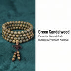 Natural Green Sandalwood Traditional Chinese Prayer Beads (Scented Color-Changing Edition)