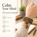 Natural Green Sandalwood Traditional Chinese Prayer Beads (Scented Color-Changing Edition)