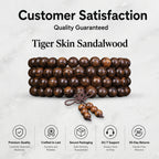 Natural Tiger-Stripe Sandalwood Traditional Chinese Prayer Beads (Exotic Zebrawood Artisan Edition)