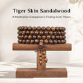 Natural Tiger-Stripe Sandalwood Traditional Chinese Prayer Beads (Exotic Zebrawood Artisan Edition)