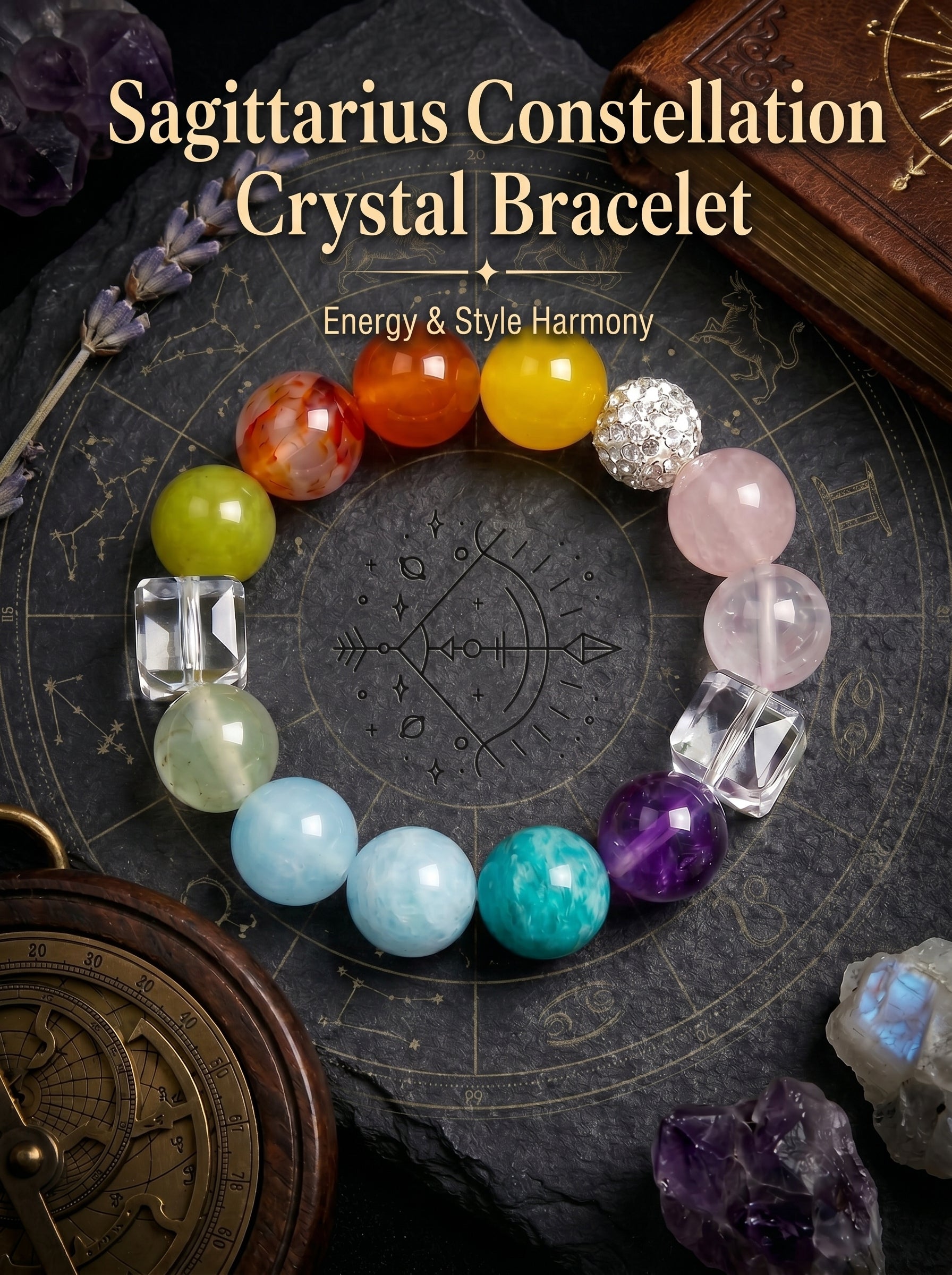 Sagittarius Sovereign Vision Crystal Bracelet | Lapis Lazuli & Amazonite Talisman