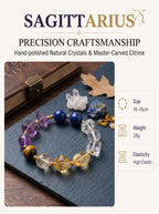 Sagittarius Cosmic Luck Crystal Bracelet | Citrine & Green Aventurine Talisman