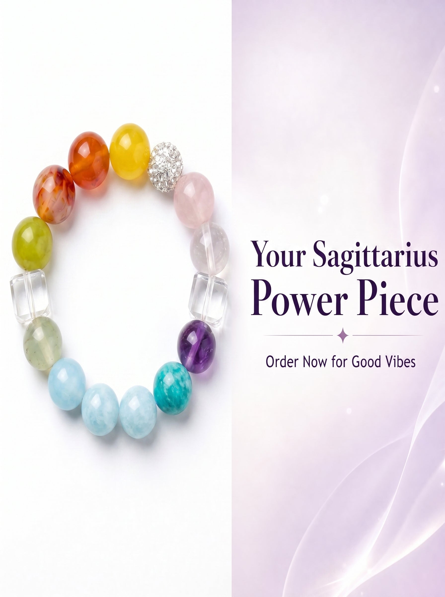 Sagittarius Sovereign Vision Crystal Bracelet | Lapis Lazuli & Amazonite Talisman