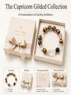 Capricorn Sovereign Shield Crystal Bracelet | Obsidian & Smoky Quartz Talisman