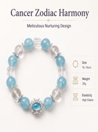 Cancer Sovereign Psychic Crystal Bracelet | Moonstone & Aquamarine Talisman