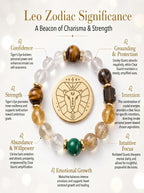 Leo Sovereign Command Crystal Bracelet | Obsidian & Tiger's Eye Talisman