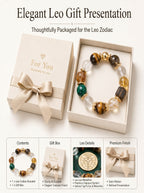 Leo Sovereign Command Crystal Bracelet | Obsidian & Tiger's Eye Talisman