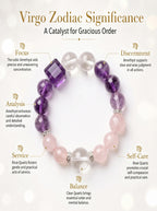 Virgo Empire Manifestation Crystal Bracelet | Rutilated Quartz & Green Phantom Talisman
