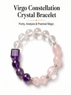 Virgo Empire Manifestation Crystal Bracelet | Rutilated Quartz & Green Phantom Talisman