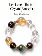 Leo Imperial Manifestation Crystal Bracelet | Citrine & Rutilated Quartz Talisman