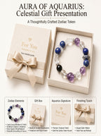 Aquarius Sovereign Mind Crystal Bracelet | Amethyst & Dumortierite Talisman
