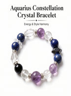 Aquarius Sovereign Mind Crystal Bracelet | Amethyst & Dumortierite Talisman