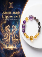 Gemini Sovereign Clarity Crystal Bracelet | Amazonite & Smoky Quartz Talisman