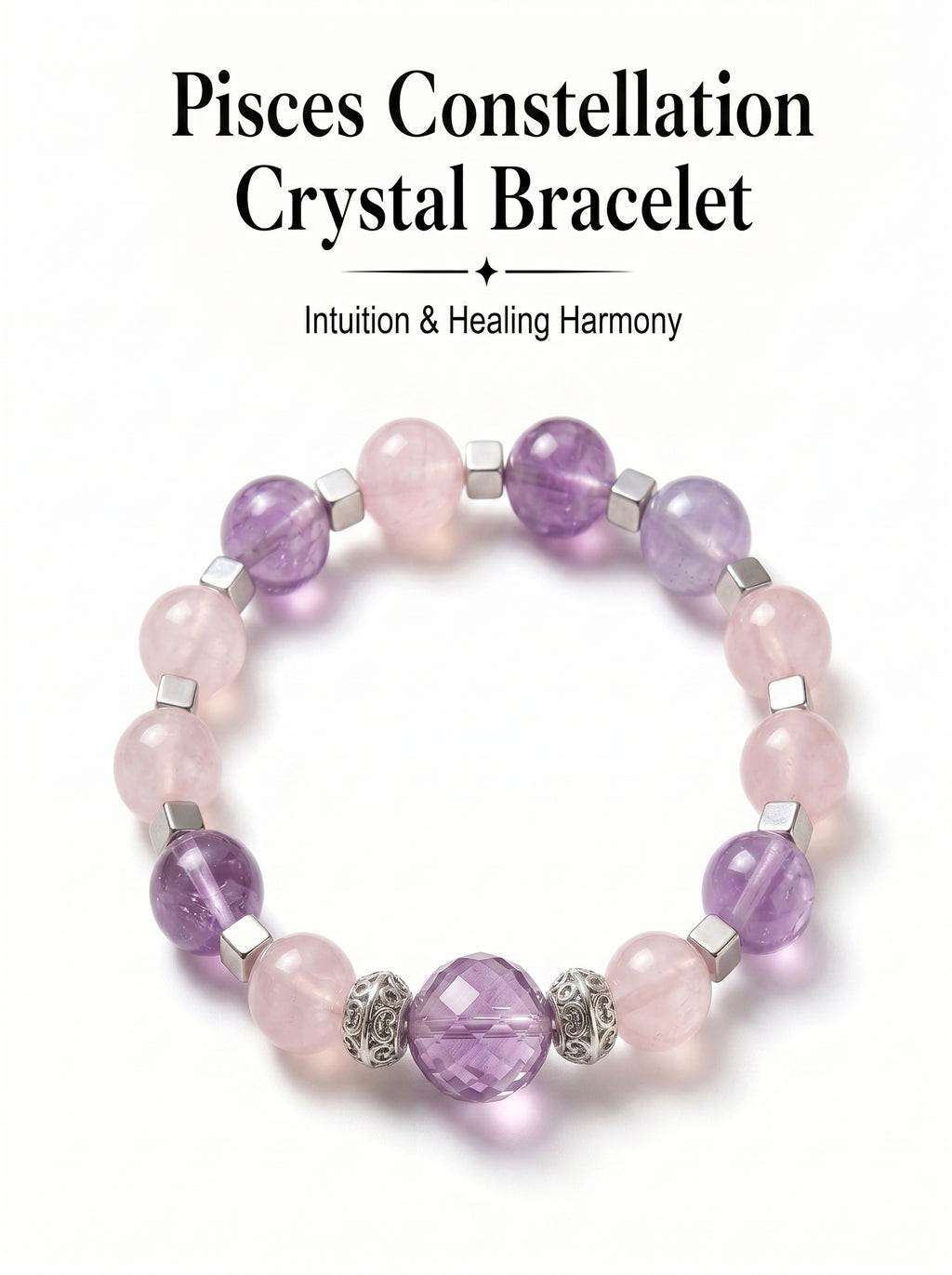 Pisces Cosmic Manifestation Crystal Bracelet | Moonstone & Labradorite Talisman