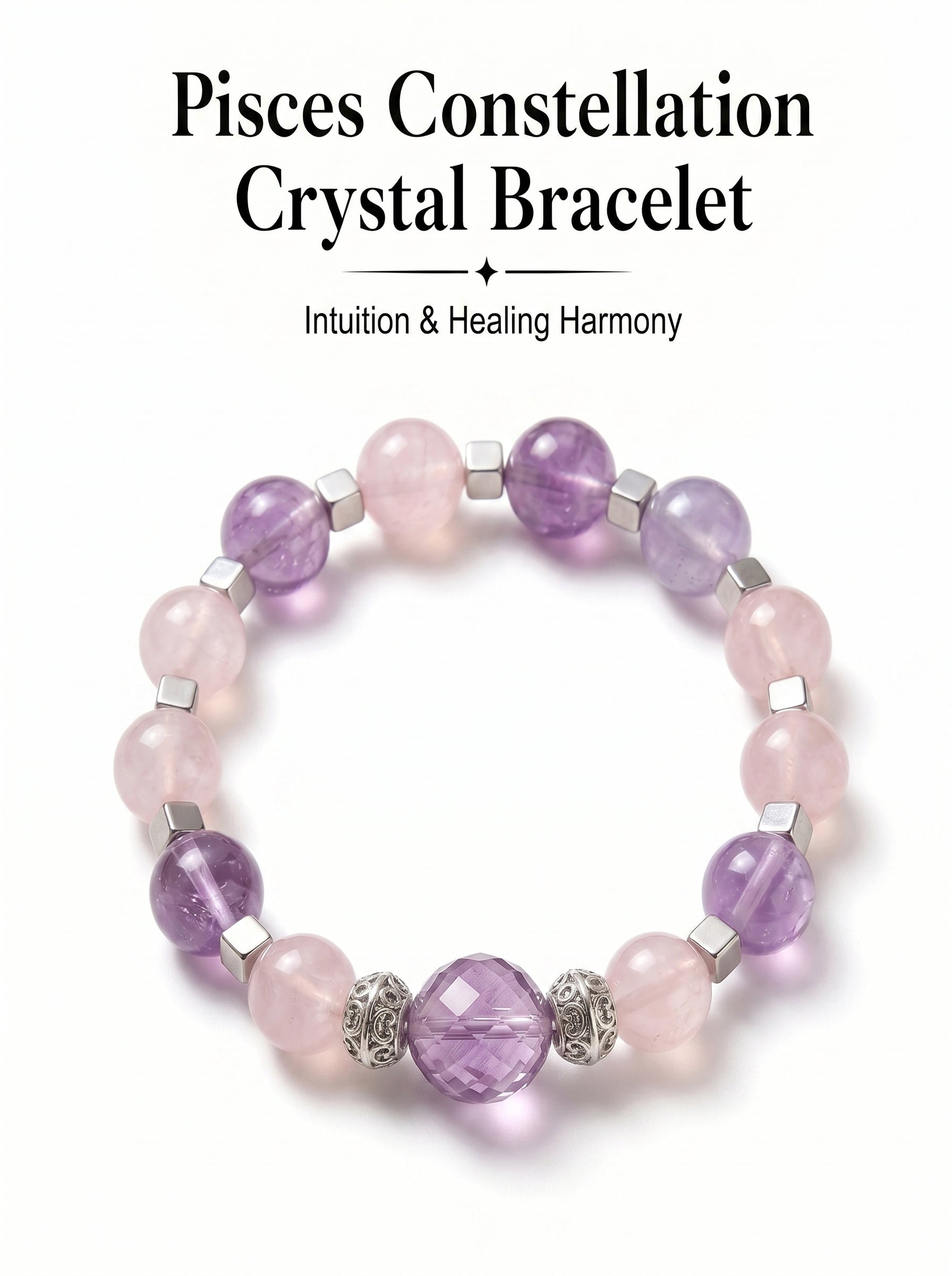 Pisces Cosmic Manifestation Crystal Bracelet | Moonstone & Labradorite Talisman