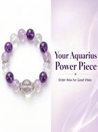 Aquarius Cosmic Quantum Wealth Crystal Bracelet | Moldavite Aura & Rutilated Quartz Talisman