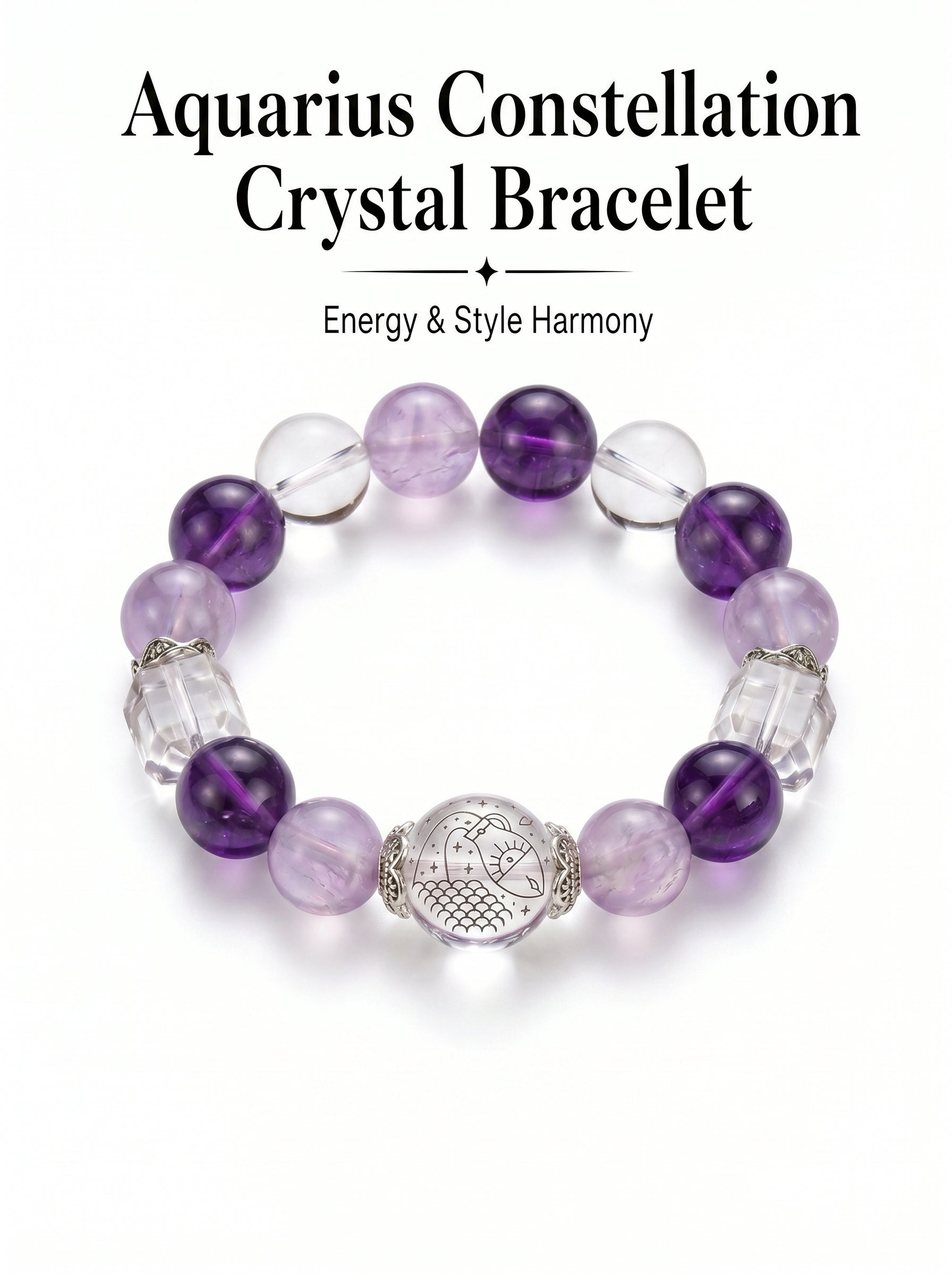 Aquarius Cosmic Quantum Wealth Crystal Bracelet | Moldavite Aura & Rutilated Quartz Talisman