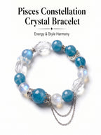 Pisces Sovereign Deep Sea Crystal Bracelet | Aquamarine & Amethyst Talisman