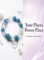 Pisces Sovereign Deep Sea Crystal Bracelet | Aquamarine & Amethyst Talisman