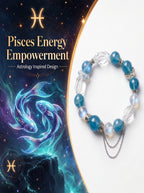 Pisces Sovereign Deep Sea Crystal Bracelet | Aquamarine & Amethyst Talisman