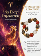 Aries Sovereign Protection Crystal Bracelet | Carnelian & Smoky Quartz Talisman