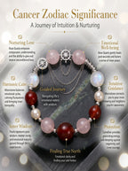 Cancer Imperial Evolution Crystal Bracelet | Amethyst & Rose Quartz Talisman