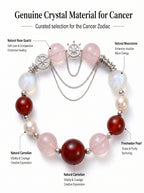 Cancer Imperial Evolution Crystal Bracelet | Amethyst & Rose Quartz Talisman