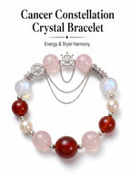 Cancer Imperial Evolution Crystal Bracelet | Amethyst & Rose Quartz Talisman