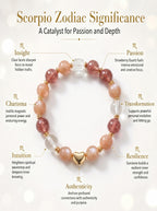 Scorpio Imperial Phoenix Wealth Crystal Bracelet | Rutilated & Skeletal Quartz Talisman