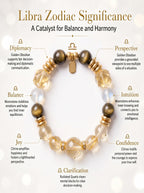 Libra Imperial Aesthetic Wealth Crystal Bracelet | Gold Rutilated & Madagascar Rose Quartz
