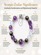 Scorpio Sovereign Void Crystal Bracelet | Obsidian & Tiger's Eye Talisman