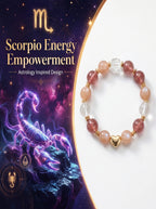 Scorpio Imperial Phoenix Wealth Crystal Bracelet | Rutilated & Skeletal Quartz Talisman